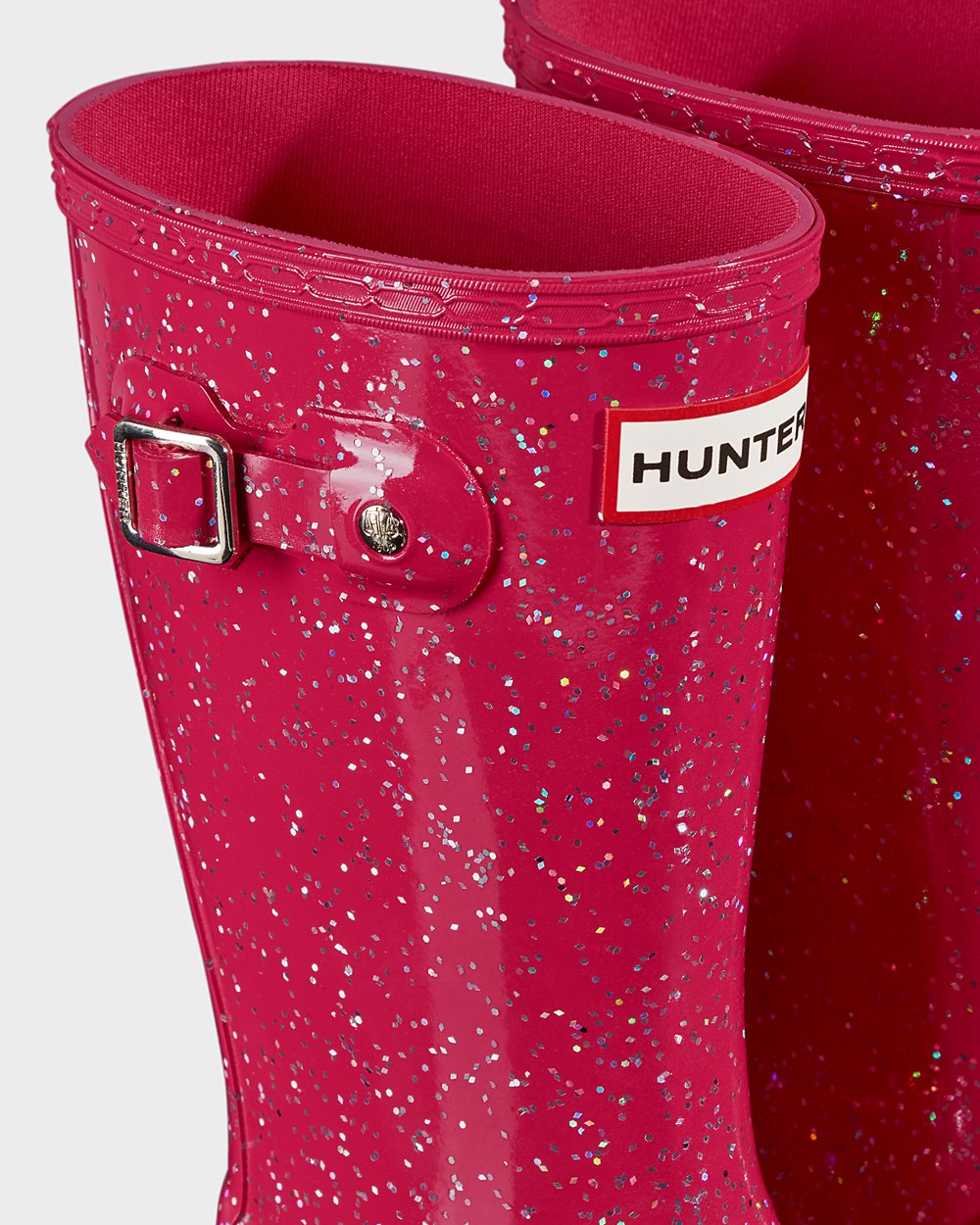 Kids Hunter Original Big Giant Glitter | Rain Boots Pink | NZ-56902-EXTS